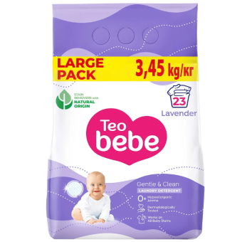 Изображение Порошок для стирки Teo bebe Gentle & Clean Lavender 3.45 кг (3800024048463)