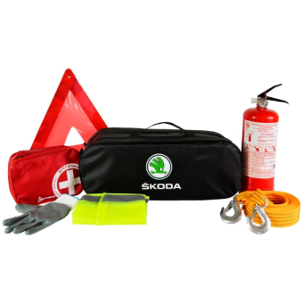 Изображение Набор техпомощи Poputchik Skoda легковий чорний (01-131-Л)