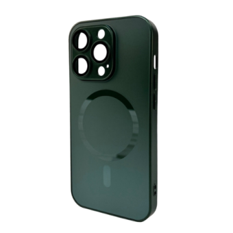 Зображення Чохол для телефона AG Glass Matt Frame Color MagSafe Logo for Apple iPhone 15 Pro Cangling Green