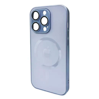 Зображення Чохол для телефона AG Glass Matt Frame Color MagSafe Logo for Apple iPhone 15 Pro Sierra Blue