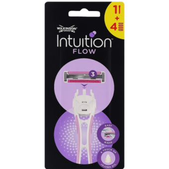 Изображение Бритва Wilkinson Sword Intuituin Hybrid 3 Flow 1 4 шт. (4027800106004)