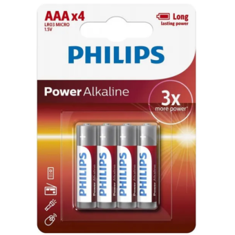 Изображение Батарейки Philips LR03P4B/10