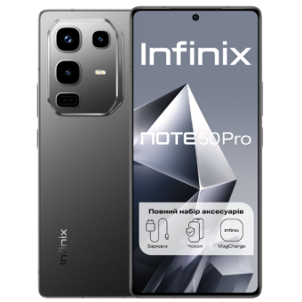 Зображення Смартфон Infinix Note 50 Pro 12/256Gb Shadow Black (X6855)