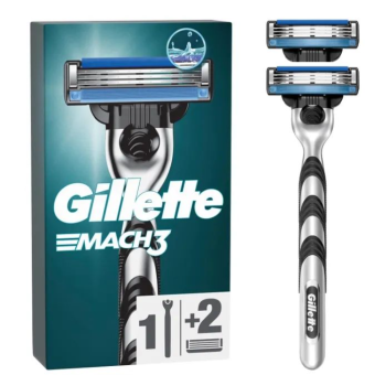Зображення Бритва Gillette Mach3 с 2 сменными картриджами (7702018020706/7702018020676)