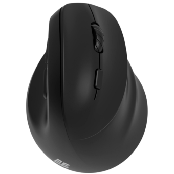 Зображення Комп'ютерна миша 2E MF325 Silent, WL/BT вертикальна, чорний (2E-MF325WBK)