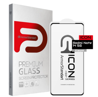 Изображение Защитное стекло Armorstandart Icon для Xiaomi Redmi Note 14 5G Black (ARM83174)