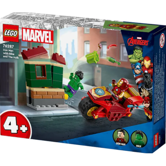 Изображение Конструктор Lego Marvel Залізна Людина на мотоциклі й Галк