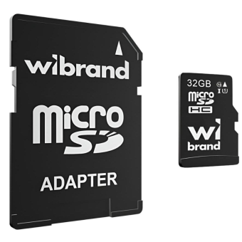Изображение Карта памяти Wibrand microSDHC (UHS-1)  32Gb class 10 (adapter SD)