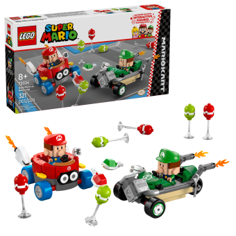 Зображення Конструктор Lego Super Mario Mario Kart – Baby Mario vs. Baby Luigi