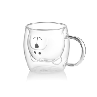 Изображение Набор чашек Ardesto Animals, 250мл, 2шт, боросилікатне скло, прозори (AR2625BAR)