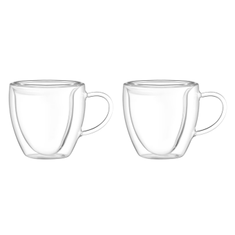 Изображение Набор чашек Ardesto 330мл, 2шт, боросилікатне скло, прозорий (AR2633BHL)