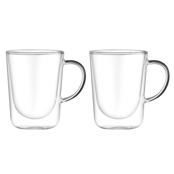 Фотография Набор чашек Ardesto 350мл, 2шт, боросилікатне скло, прозорий (AR2635BH)