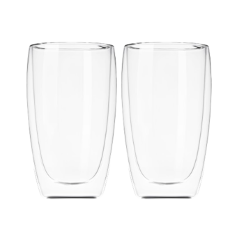Фотография Набор чашек Ardesto 450мл, 2шт, боросилікатне скло, прозорий (AR2645BGR)