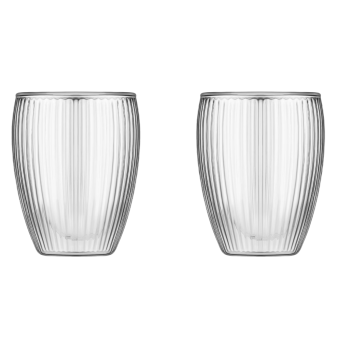 Изображение Набор чашек Ardesto 450мл, 2шт, боросилікатне скло, прозорий (AR2645BN)