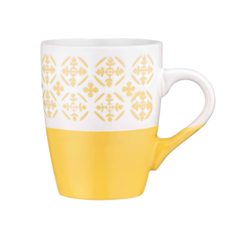 Фотографія Чашка Ardesto Ornament, 320мл, кераміка, жовто-білий (AR3045YW)