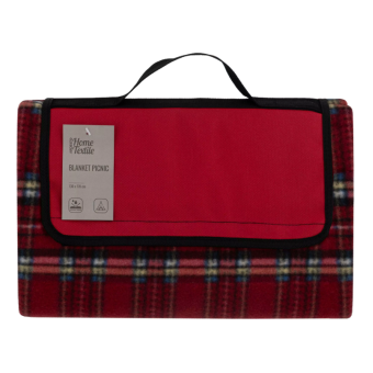 Изображение Плед Ardesto Picnic 130х170см, 100% поліестер, клітинка червоний (ART0916RC)