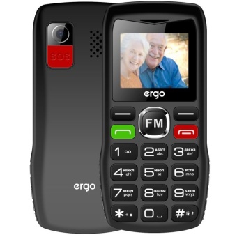 Изображение Мобильный телефон Ergo R182 Dual Sim Black