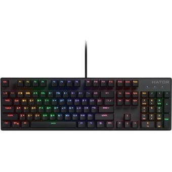 Изображение Клавиатура HATOR Icefall Mecha Rainbow USB Black (HTK104UA)