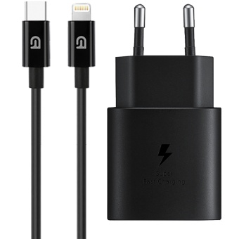 Изображение СЗУ Armorstandart AR-TA800 USB-C 25W black   кабель USB-C to Lightning (ARM77721)