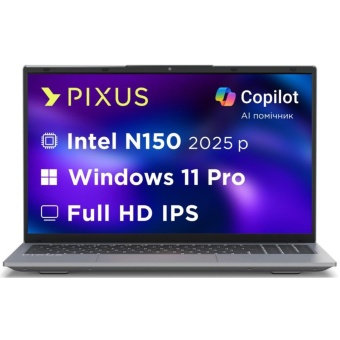 Зображення Ноутбук Pixus Link N15 (4897058532630) Graphite