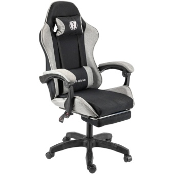Изображение Геймерское кресло Hölmer GCH-04 Fabric Size L Black/Grey Nylon Footrest (GCH-04)