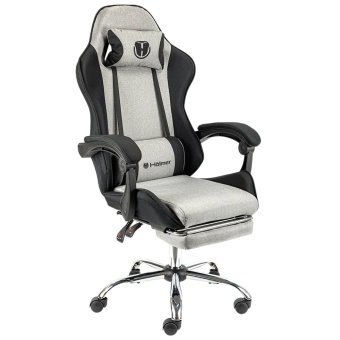 Изображение Геймерское кресло Hölmer GCH-05 Fabric Size L Gray/Black Metall Footrest (GCH-05)