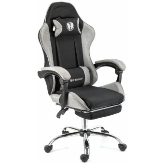 Изображение Геймерское кресло Hölmer GCH-06 Fabric Size L Black/Grey Metall Footrest (GCH-06)