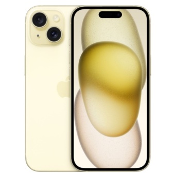 Зображення Смартфон Apple iPhone 15 128GB Yellow (REF EKO Esim)