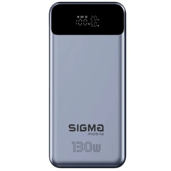 Изображение Мобильная батарея Sigma X-power SI30A7QLX 30000mAh, PD/130W, LED, cable 100w, silver (4827798479117)