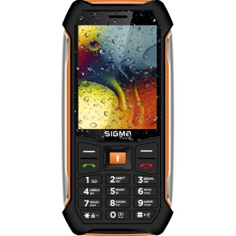 Зображення Мобільний телефон Sigma X-style 323 RAIN IP54 black-orange