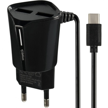 СЗУ Gelius Edition Auto ID 2 USB Cable Type C 2.4A Black