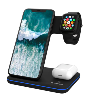 Зображення МЗП Canyon 3in1 Wireless charger (CNS-WCS303B)