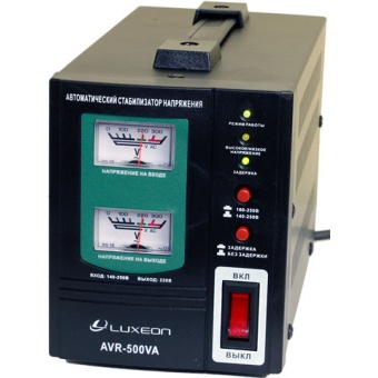 Фотография Стабилизатор напряжения Luxeon AVR 500 VA Black