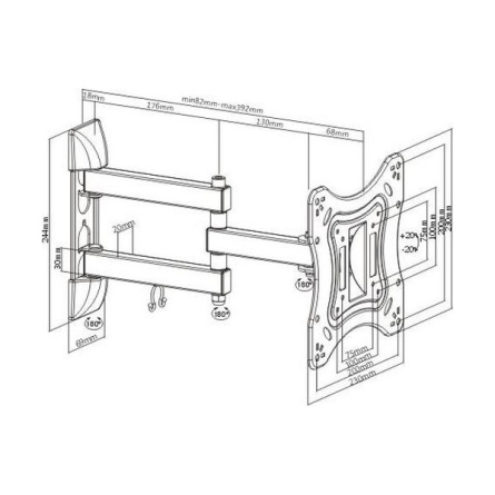 Кріплення ТВ Brateck LPA51-223 фото №2