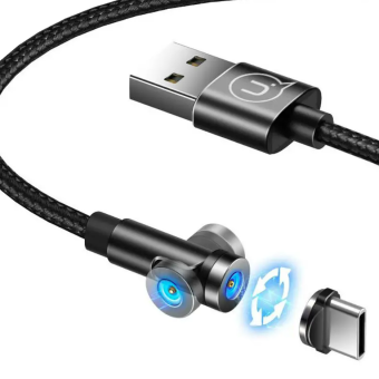 Зображення Usams Type-C U59 Rotatable Magnetic 2.4A 1.0m Black