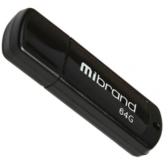 Изображение Флешка Mibrand Grizzly 64Gb Black 2.0