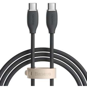 Изображение Baseus Jelly Liquid Silica Gel Fast Charging Data Cable Type-C to Type-C 100W 1.2m Black