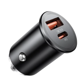Зображення АЗП XO CC43 Super Fast USB-A/USB-C QC&PD3.0 45W 3A Black
