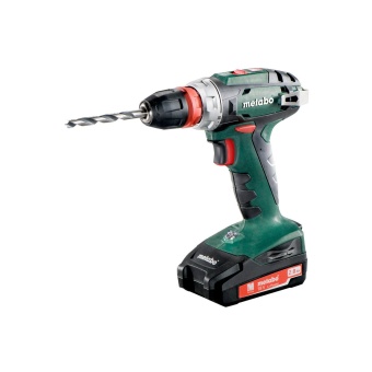 Зображення Шуруповерт Metabo BS 18 Quick акумуляторний, 18V 2x2Aг,кофр, кут.насадка,набір SP(9 шт)