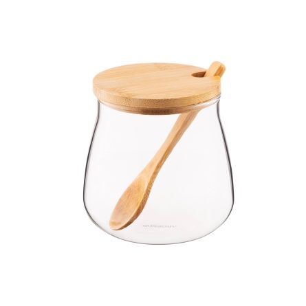 Ємність для зберігання Ardesto Банка AR1350BHS 500 мл, скло, бамбук фото №3