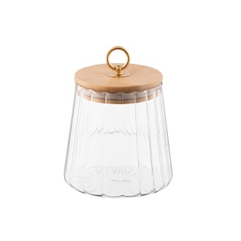 Зображення Ємність для зберігання Ardesto Банка AR1365BV 650 мл, скло, бамбук