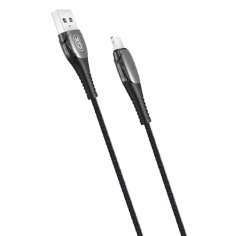 Изображение XO USB Cable NB145 Smart Chipset автовідключення Lightning black