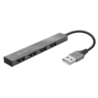 Зображення ХАБ Trust Halyx Aluminium 4-Port Mini USB Hub (23786)
