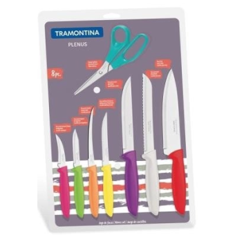 Зображення Набір ножів Tramontina TRAMONTINA PLENUS 8 предметів (7 ножів, ножиці) (23498/917)