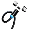 Colorway USB - 3в1 (Lightning MicroUSB Type-C) Magnetic 2.4А 1м чорний (CW-CBUU020-BK) фото №2