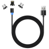 Colorway USB - 3в1 (Lightning MicroUSB Type-C) Magnetic 2.4А 1м чорний (CW-CBUU020-BK)