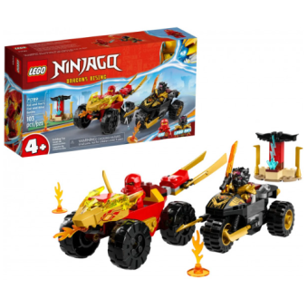 Зображення Конструктор Lego Ninjago Кай та Рас: Битва на машині та мотоциклі (71789)