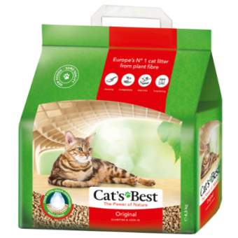 Изображение Наповнювач для туалету Cats Best Original Дерев'яний комкувальний 4.3 кг (10 л) (4002973240922)
