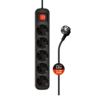 Зображення Мережевий фільтр Colorway CW-PSEA53BK