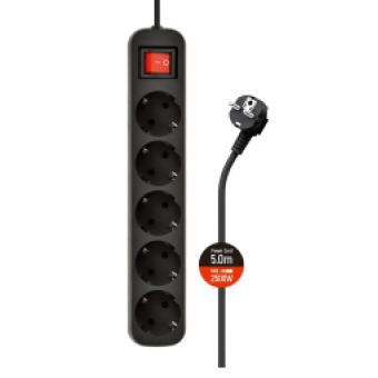 Изображение Сетевой фильтр Colorway CW-PSEA55BK